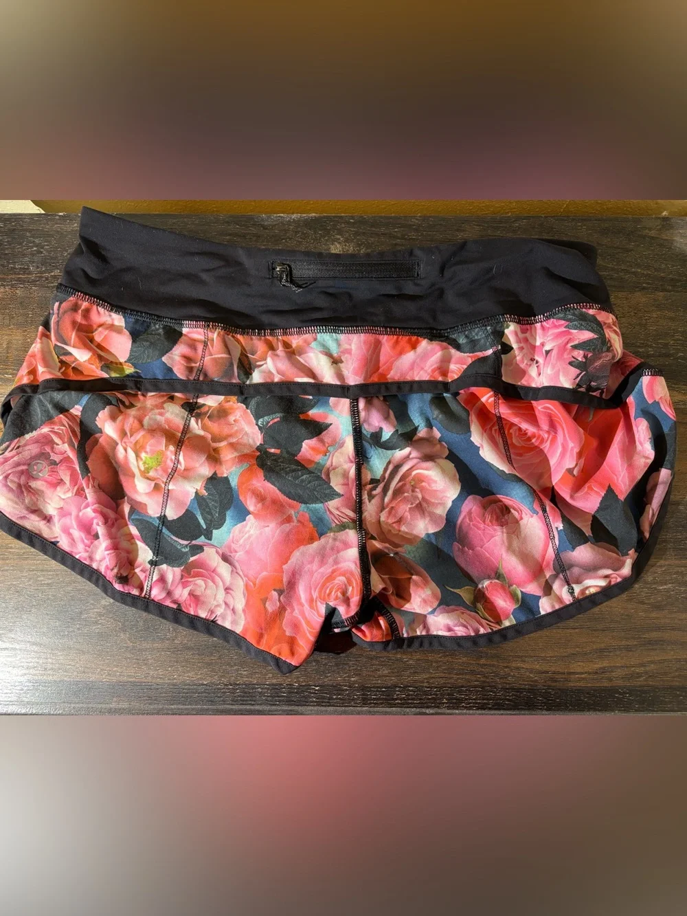 Lululemon Run Speed Shorts - Pink Rose Print